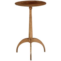 American Shaker Style Cherry Candlestand Side Table by Jack McGuire, circa 1992