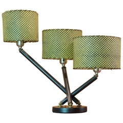 Midcentury Triple Arm Table Lamp in the Manner of Paul Mayen