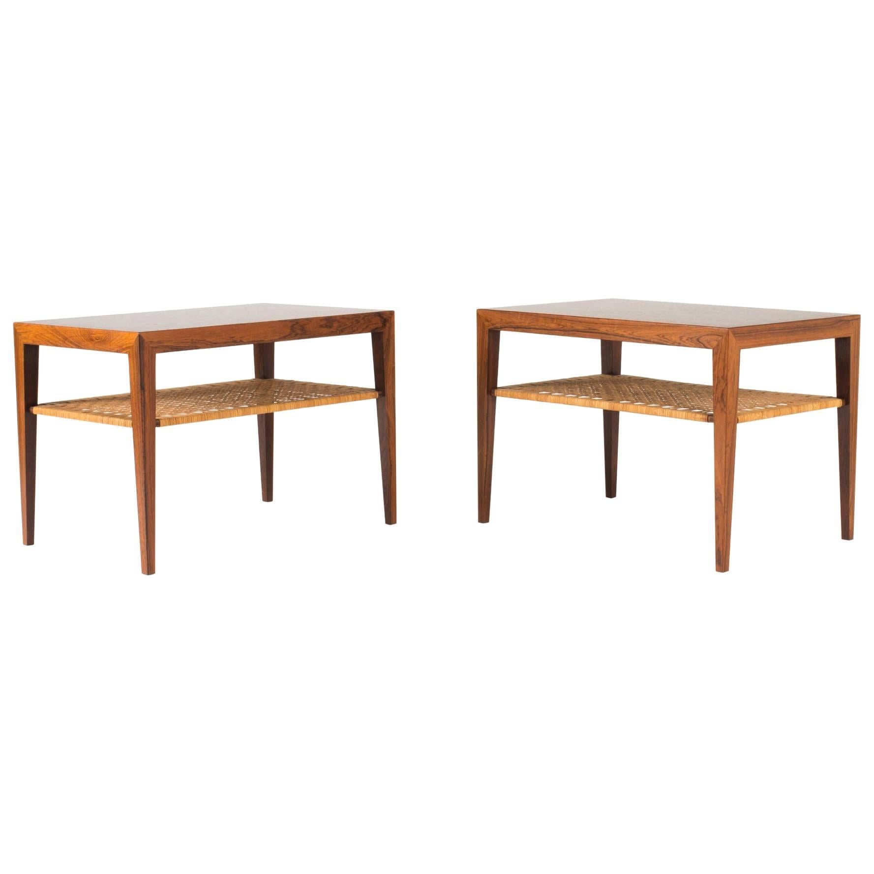 Pair of Rosewood Side Tables by Severin Hansen