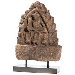 Antique Superb Angkor Figure Indra