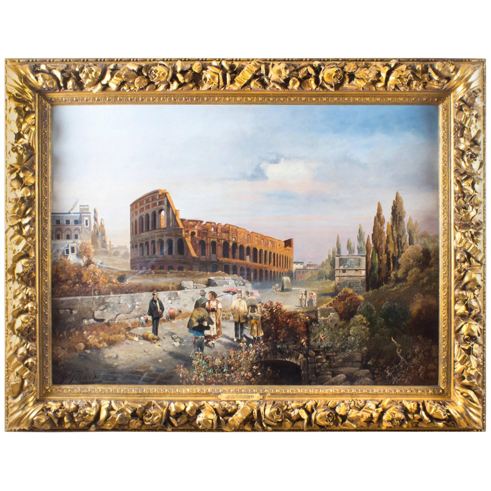 19th Century Oil Painting François Gérard 1770-1837 of the Colosseum