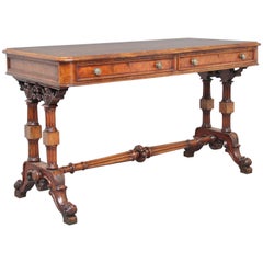 Antique 19th Century Walnut Writing or Sofa Table