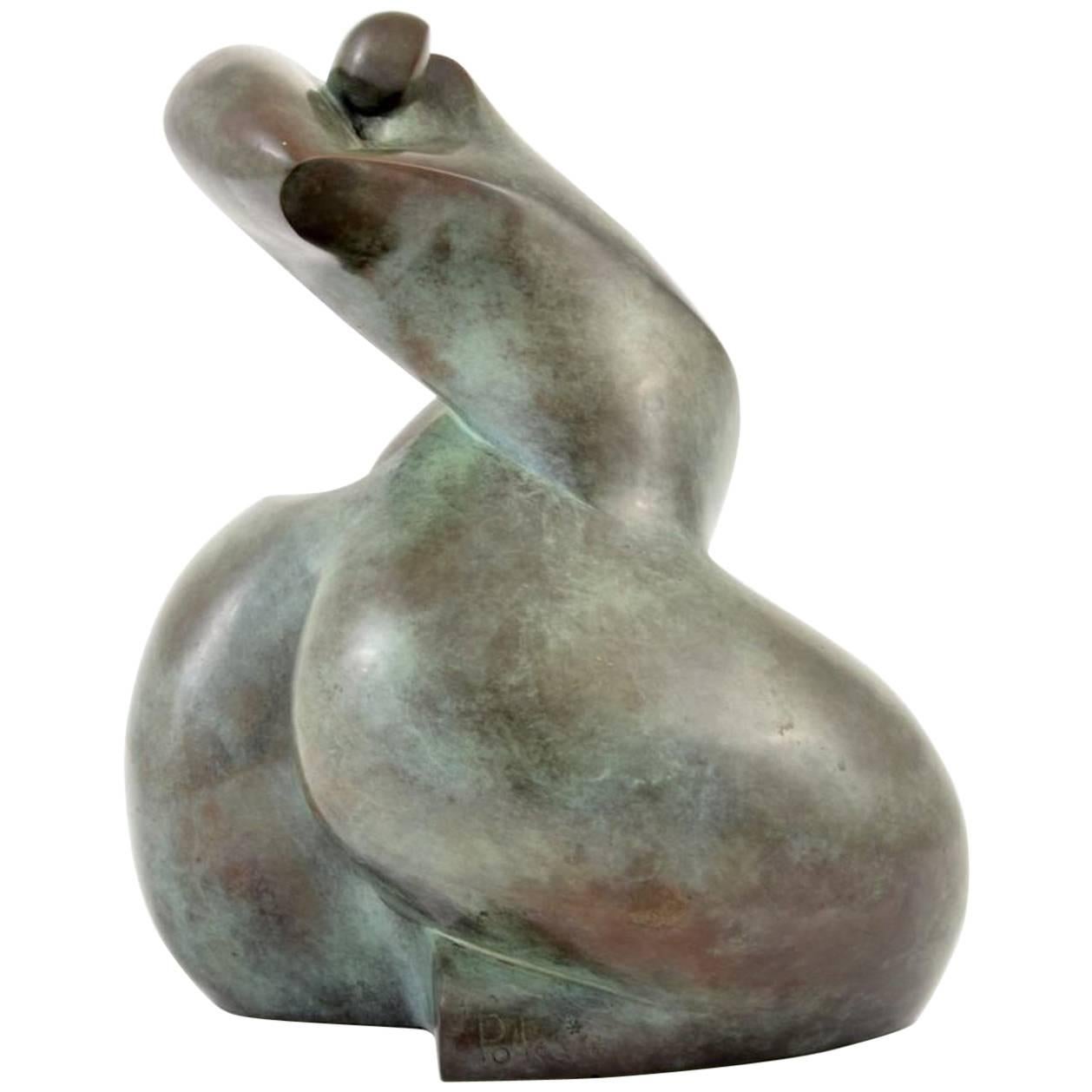 Large Dominique Polles Abstract Bronze Sculpture For Sale