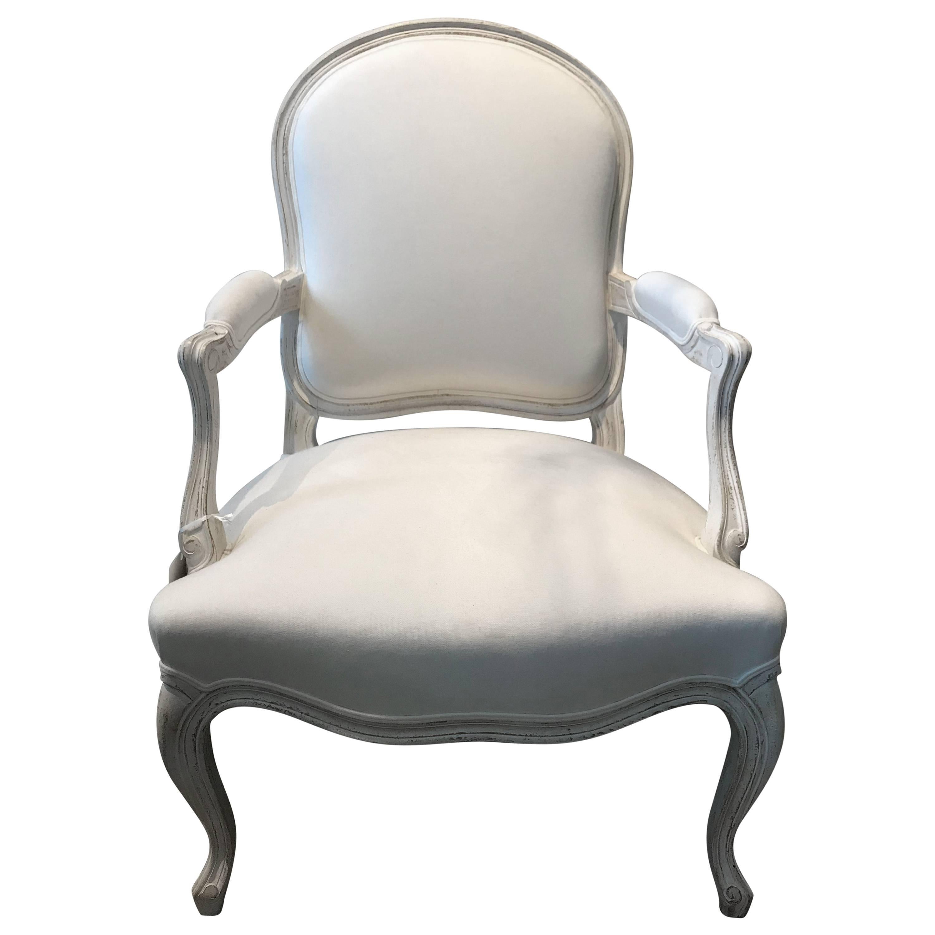 French "Dubarry" Fauteuil Armchair For Sale