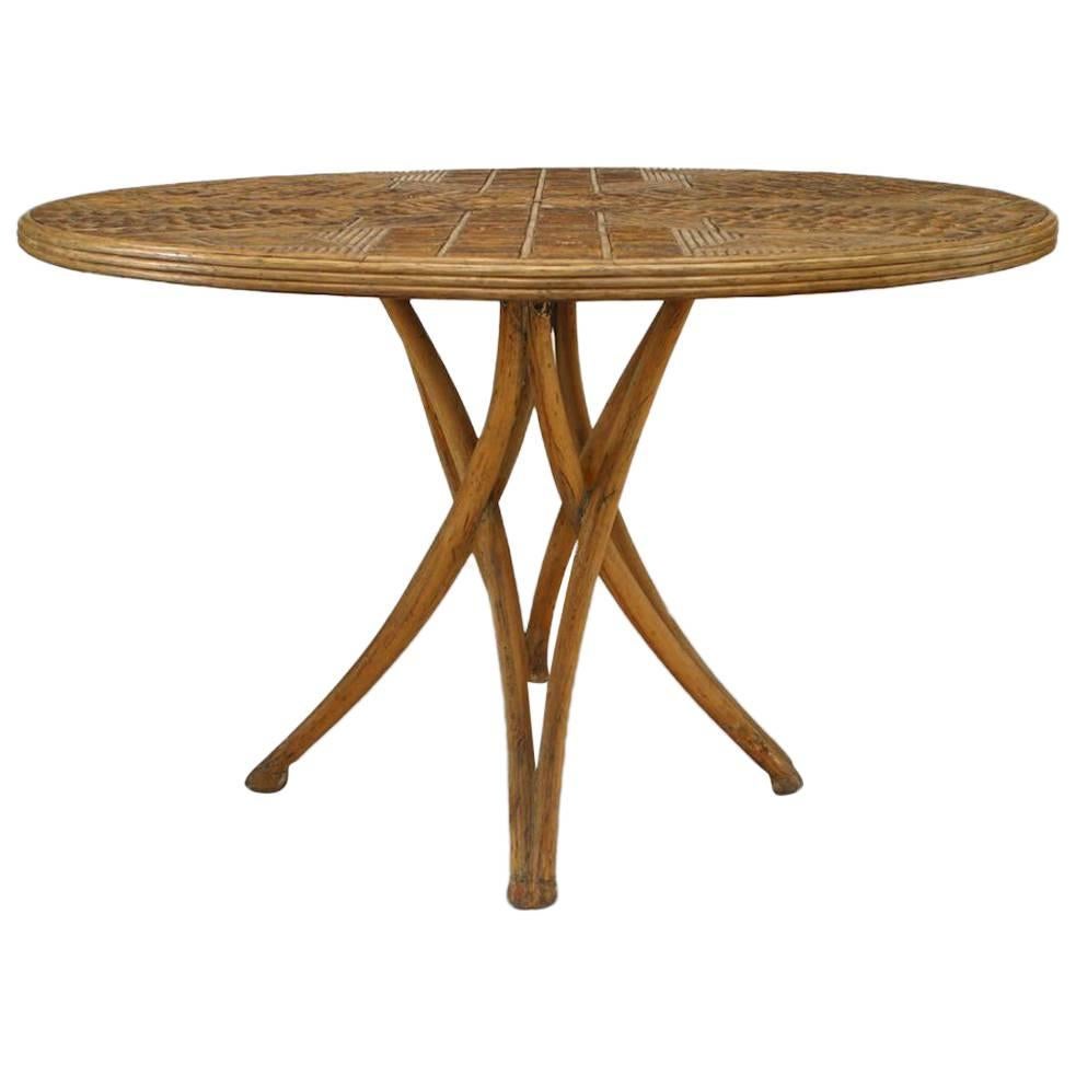 Rustic Continental Style Stripped Twig Dining Table