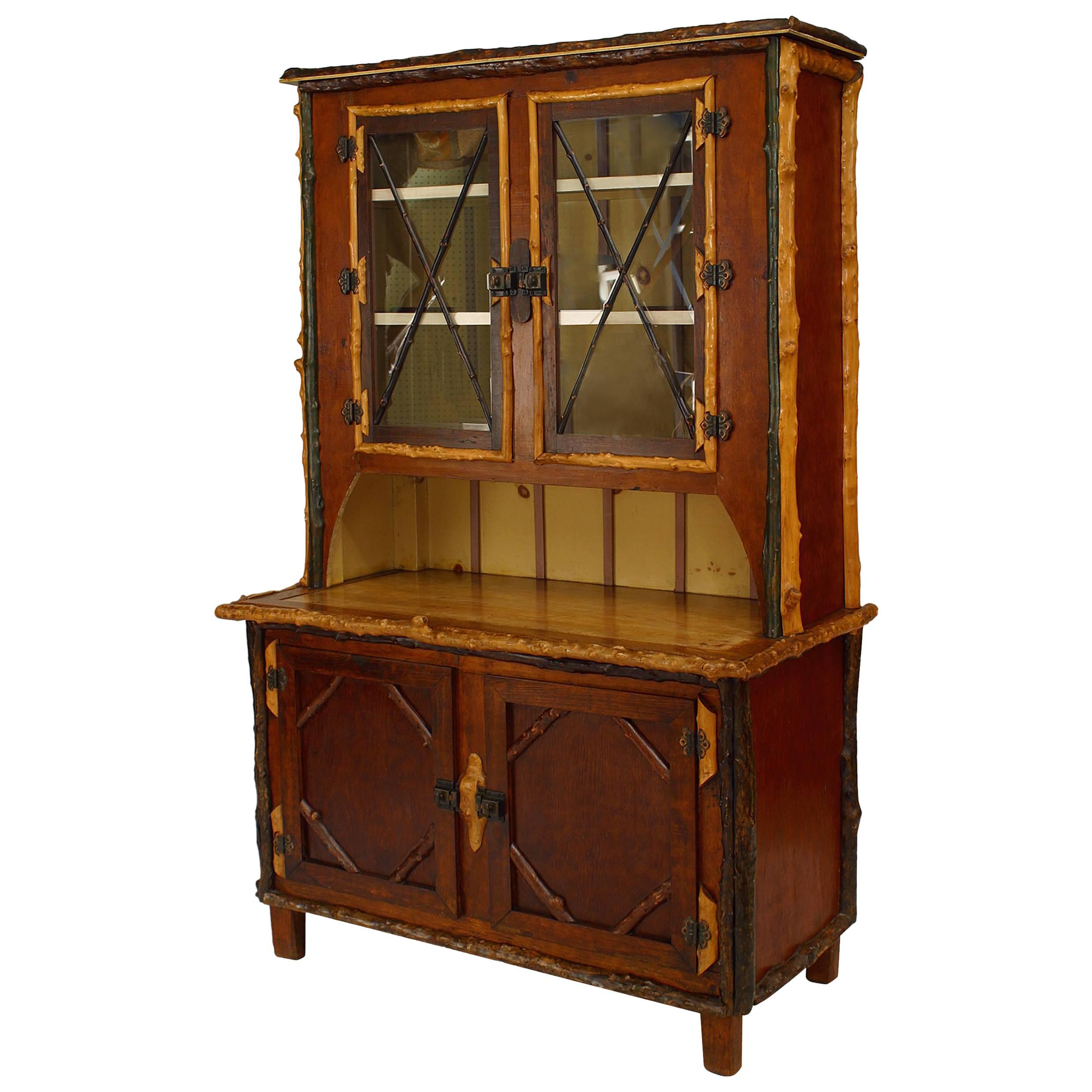 Armoire rustique américaine de style Adirondack