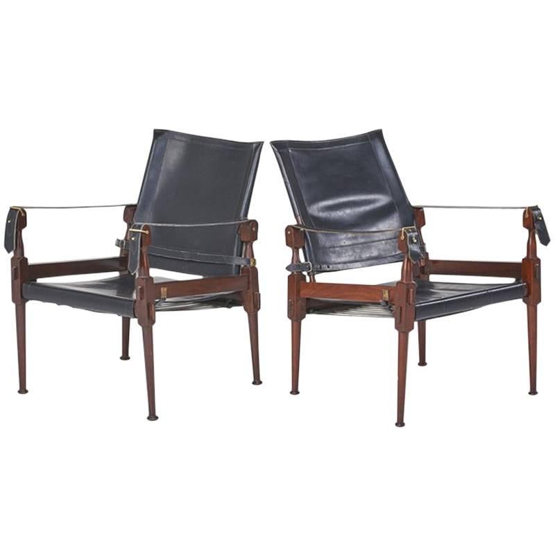 Pair of "Safari" Chairs Attributed to Kaare Klint