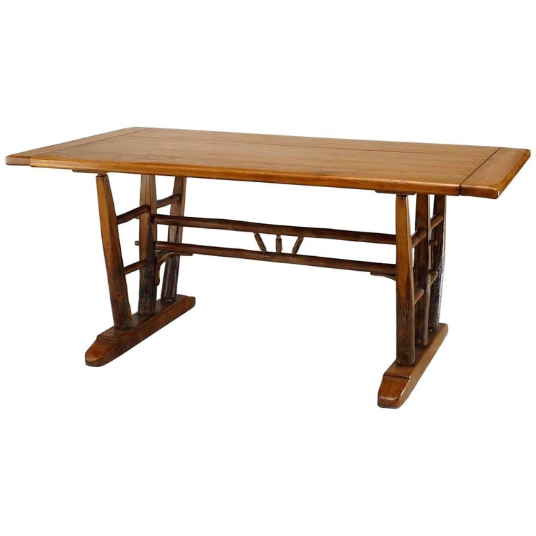 Rustic Old Hickory Dining Table For Sale at 1stDibs