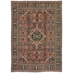 Antique Persian Mahal Rug with Arts 
Crafts Style