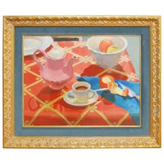 Vintage Breakfast Still Life Watercolor Painting by Lisa Esherick