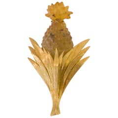 Yellow Gold Mario Buccellati Pineapple Amber Clip, circa 1999