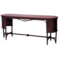 American Mission Haywood Wakefield Wicker Davenport Table