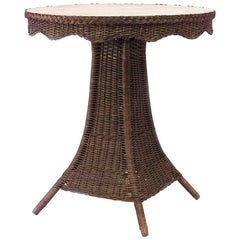 Used American Mission Wicker Center Table