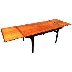 Beautiful Scandinavian Teak Dining Tale by Johannes Andersen, Late 1950s