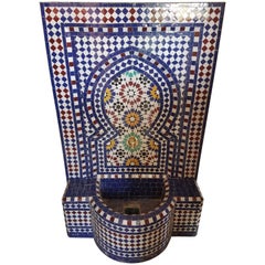 Moroccan Multi-color Tile Fountain Garden Indoors 