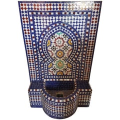 Moroccan Multi-color Tile Fountain Garden Indoors
