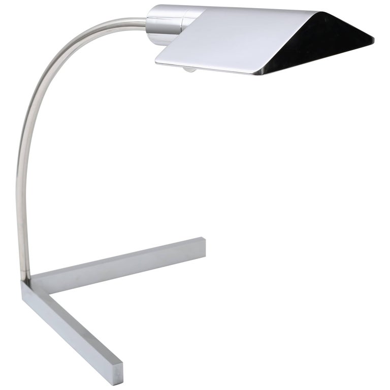 Polished Chrome Cantilevered Table Lamp at 1stDibs