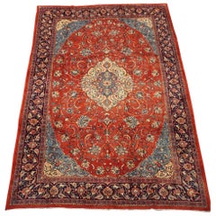 1940s Persian Sarouq Rug with Abrash