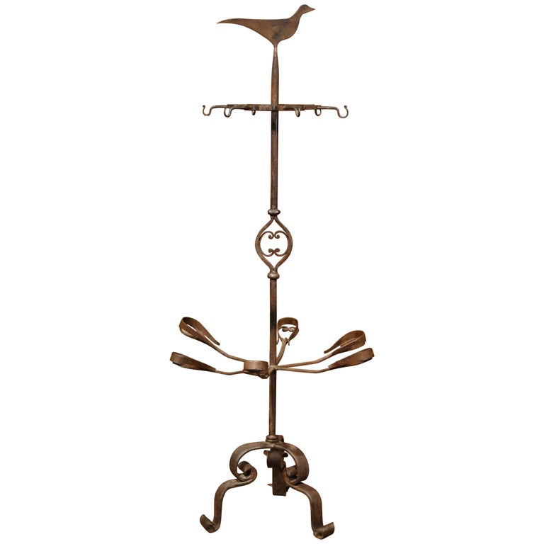 Mid19th Century French Iron SixGun Display Rack on Pedestal