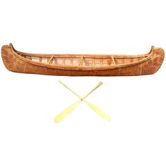 Birch Canoe Model, 1930s Maine