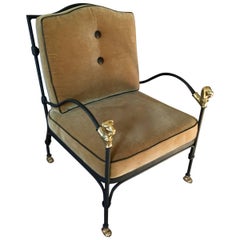 Chaise en fer forgé à la manière de Diego Giacometti
