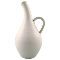 Nittsjö Ceramic Jug in White Glaze, Modern Design