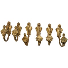 Antique Old Elegant bronze  Courtain Supports or Tiebacks - Six -