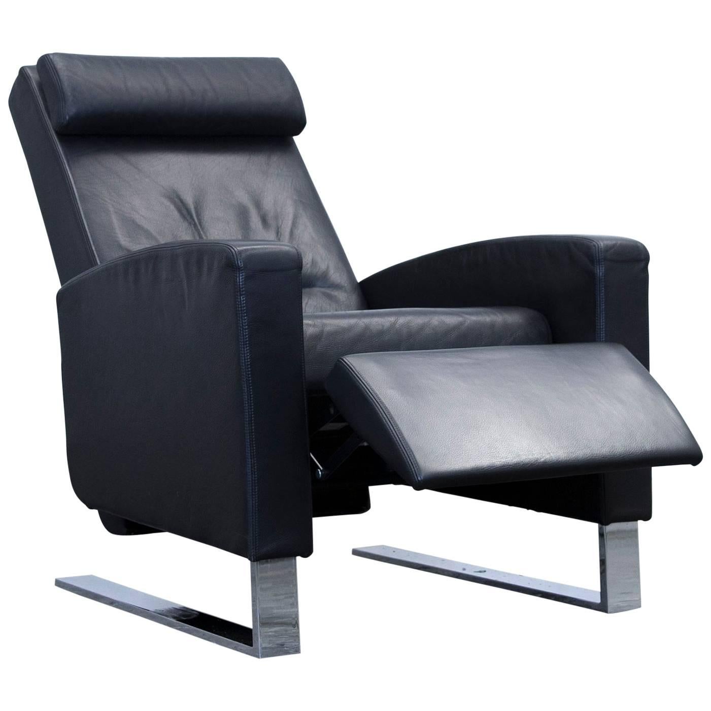 Wittmann Lindbergh Kai Stania Designer Armchair Leather Black Couch Modern