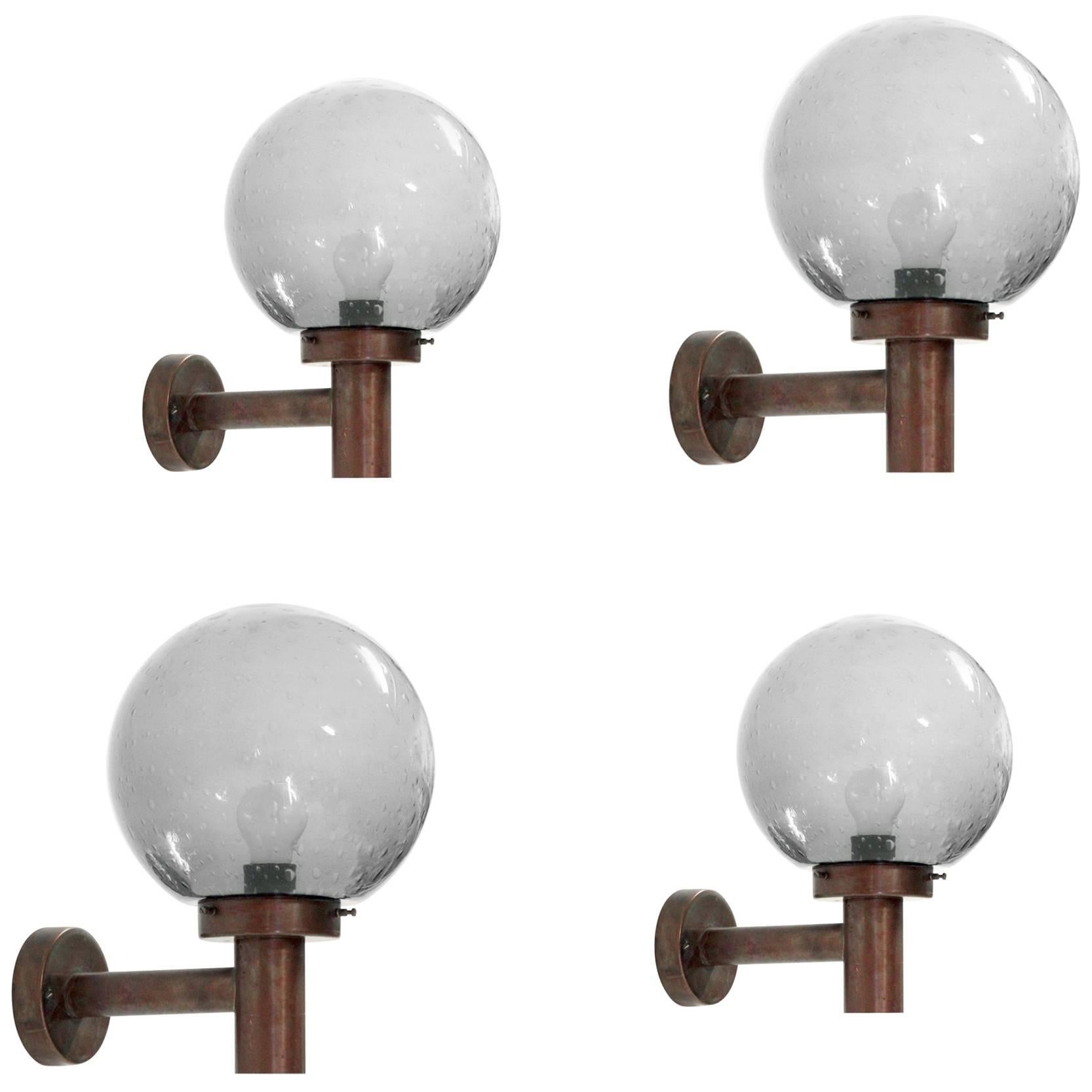 Set of Four Outdoor Wall Lights by Falkenbergs Belysning, Sweden, 1970