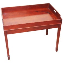 Antique Georgian Mahogany Butlers Tray on Stand