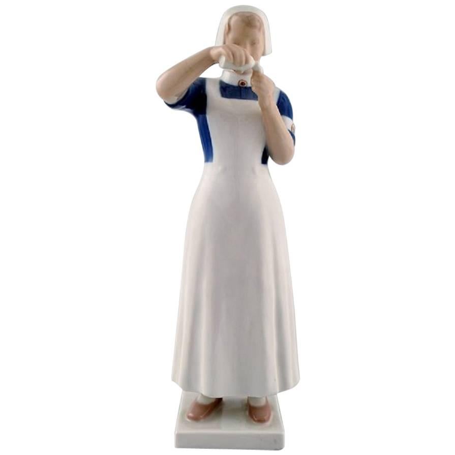 Bing and Grondahl Nurse, Porcelain Figurine, Number 2226