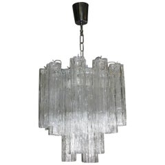 Italian Design Chandelier Venini Tronchi Art Glass Murano