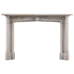 Early 19th Century, Gothic Revival Antique Fireplace in Portland Stone