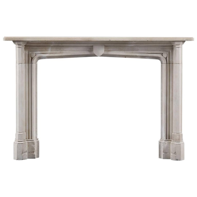 Early 19th Century, Gothic Revival Antique Fireplace In Portland Early 19th Century, Gothic Revival Antique Fireplace in Portland Stone For Sale - Early 19th Century, Gothic Revival Antique Fireplace In Portland