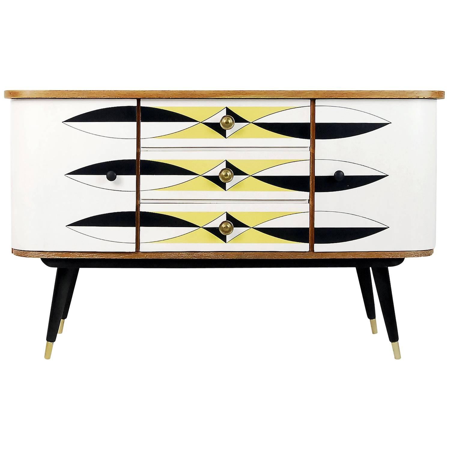 Modernist Cabinet with Pattern, 1960s