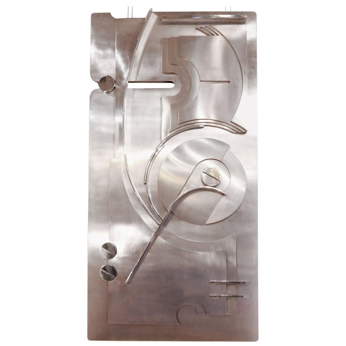Panel in Chromed Steel by Franz Sartori, 1972 For Sale