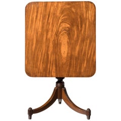 Early 19th Century Mahogany Tilt Table on Sabre Legs