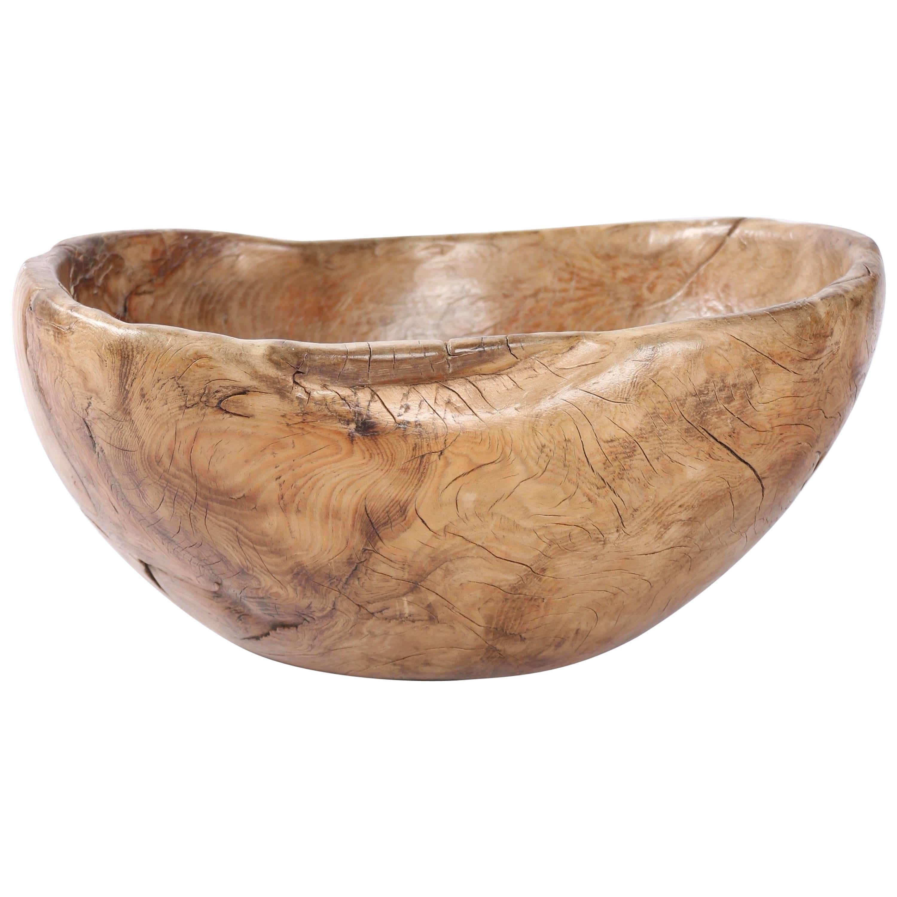 Early 19th Century Bowl in Rot Wood For Sale