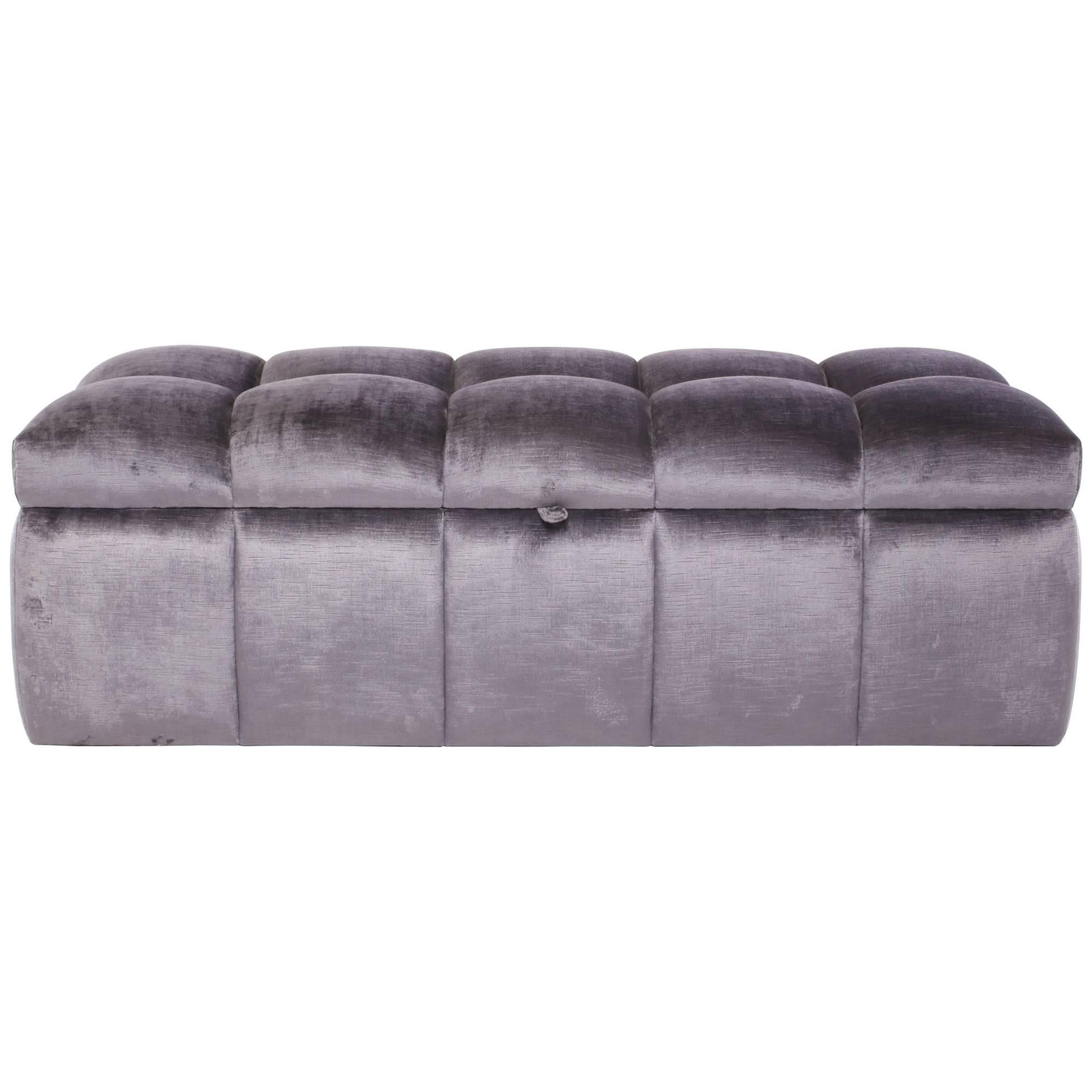 Tufted Storage Ottoman For Sale