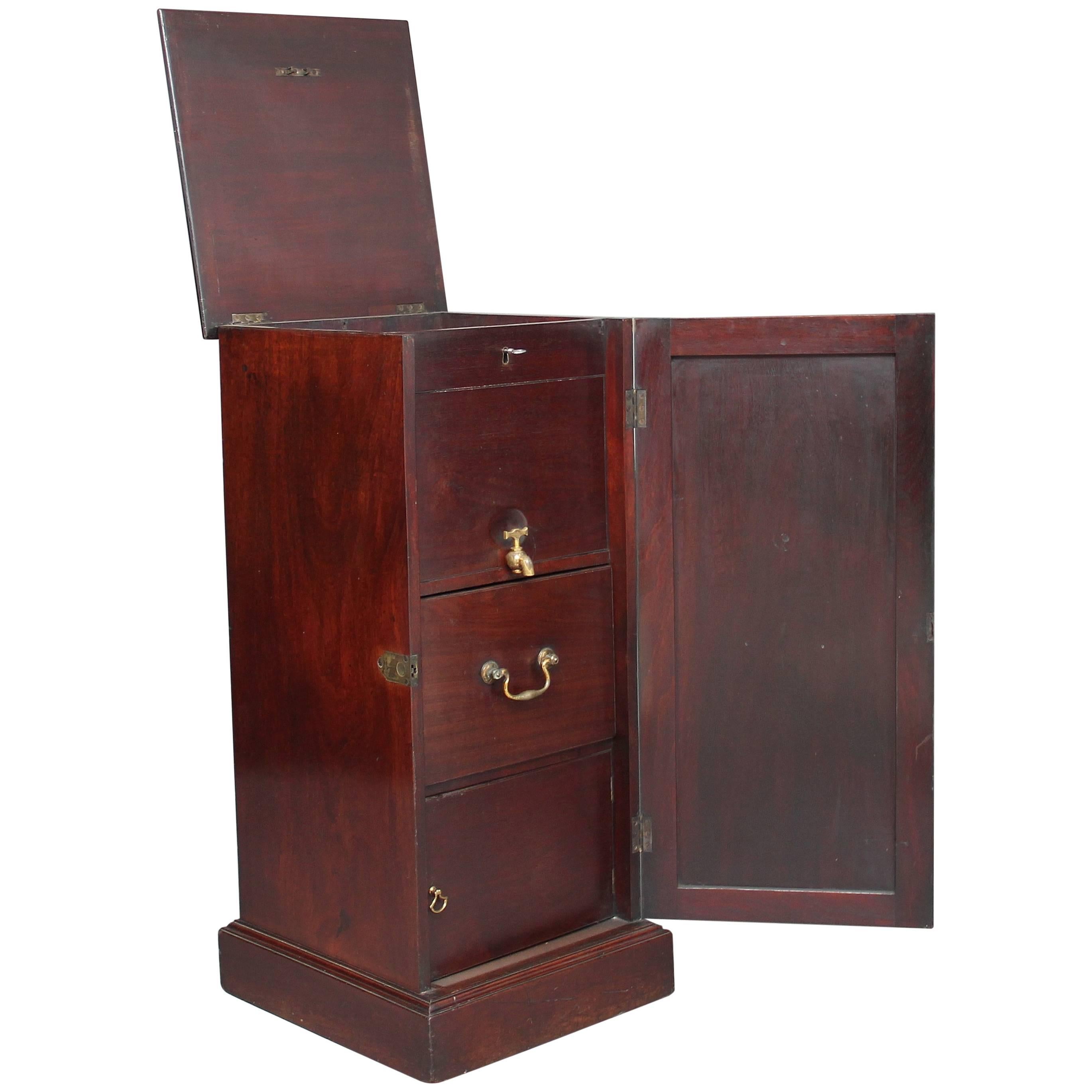 Early 19th Century Mahogany Wine Cooler Cabinet For Sale