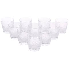 Set of Ten Baccarat Double Old Fashioned Paris Glasses