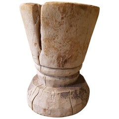 20th Century Italian Pharmacist Mortar Made of Ash, 1930s