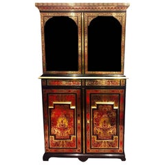 Fine 19th Century Ebonized ‘Boulle’ Petite Armoire by Joseph Cremer, French