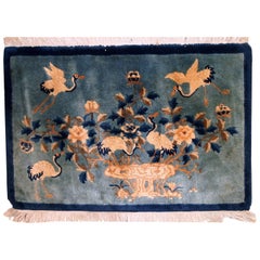 Handmade Antique Art Deco Chinese Rug, 1930s