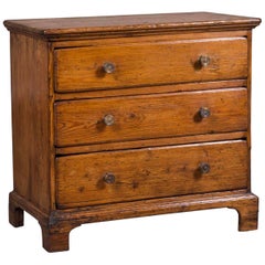 Antique English George III Period Pine Chest of Drawers, England, circa 1770