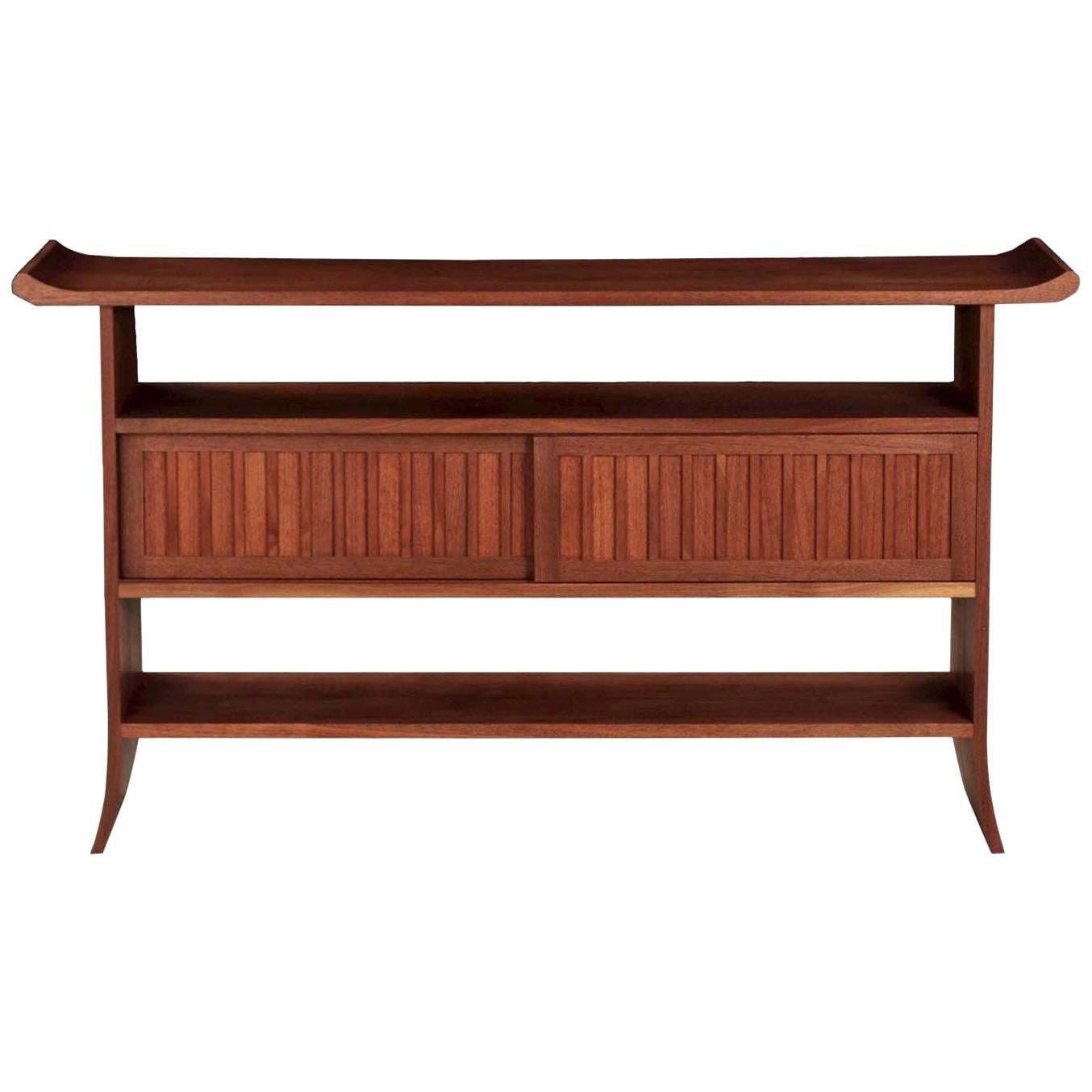 "Kusaka" Sculpted Walnut Sideboard Console Table by John Reed Fox