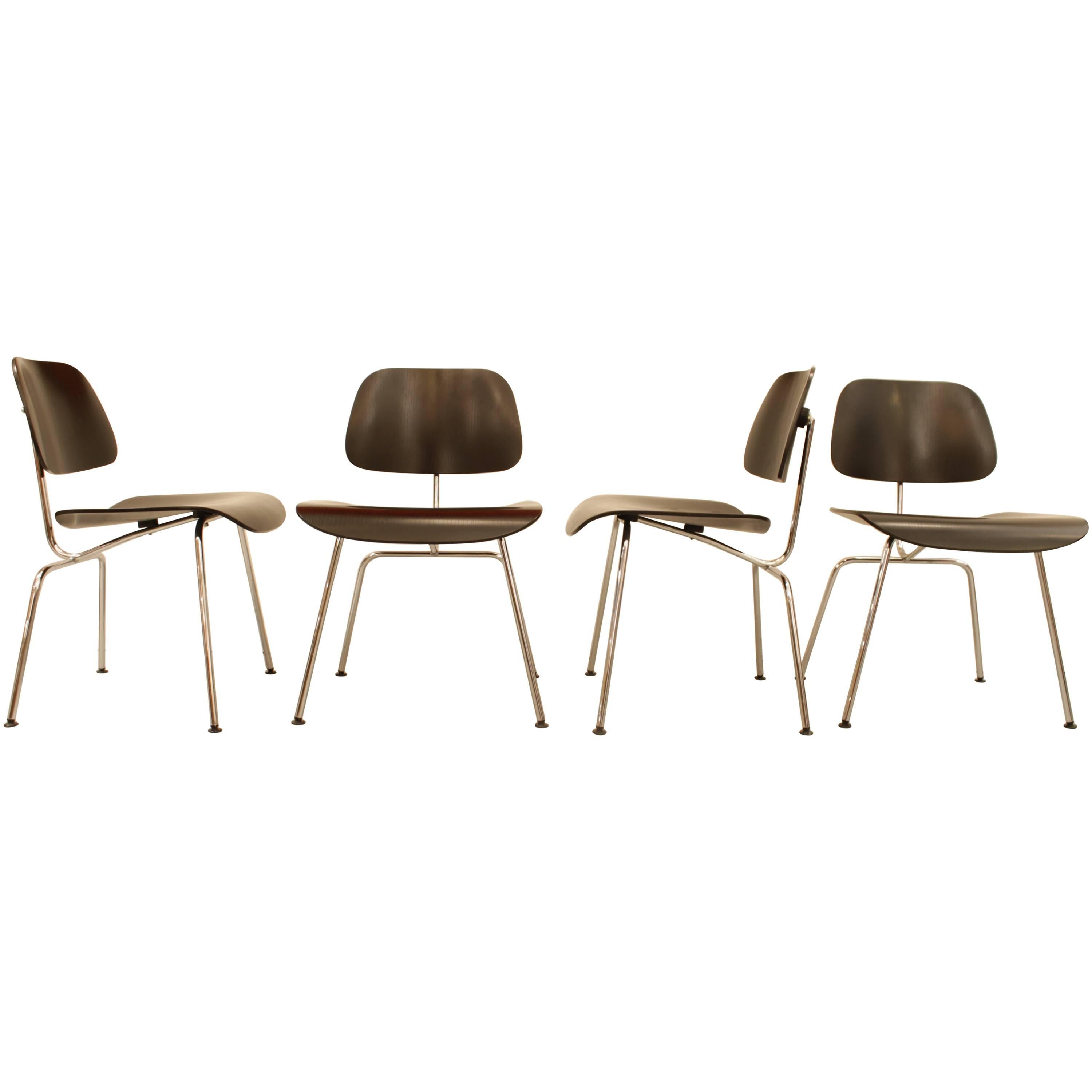 Set of Four DCM Chairs by Eames