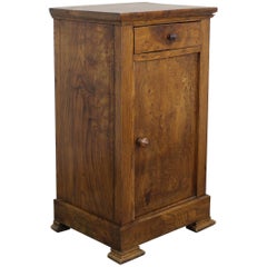 Antique French Burr Elm Side Cabinet