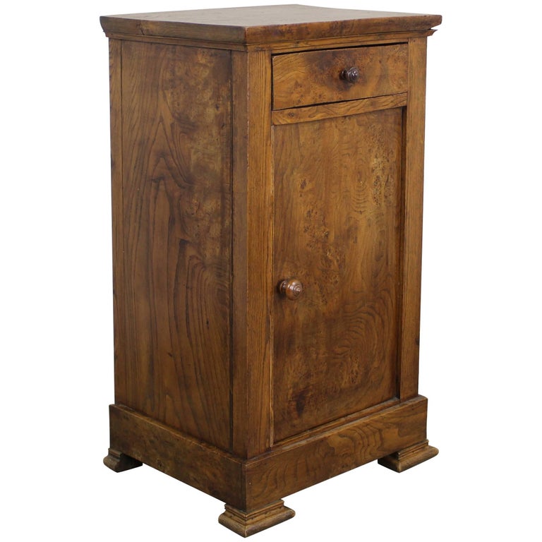 Antique French Burr Elm Side For Sale at 1stDibs