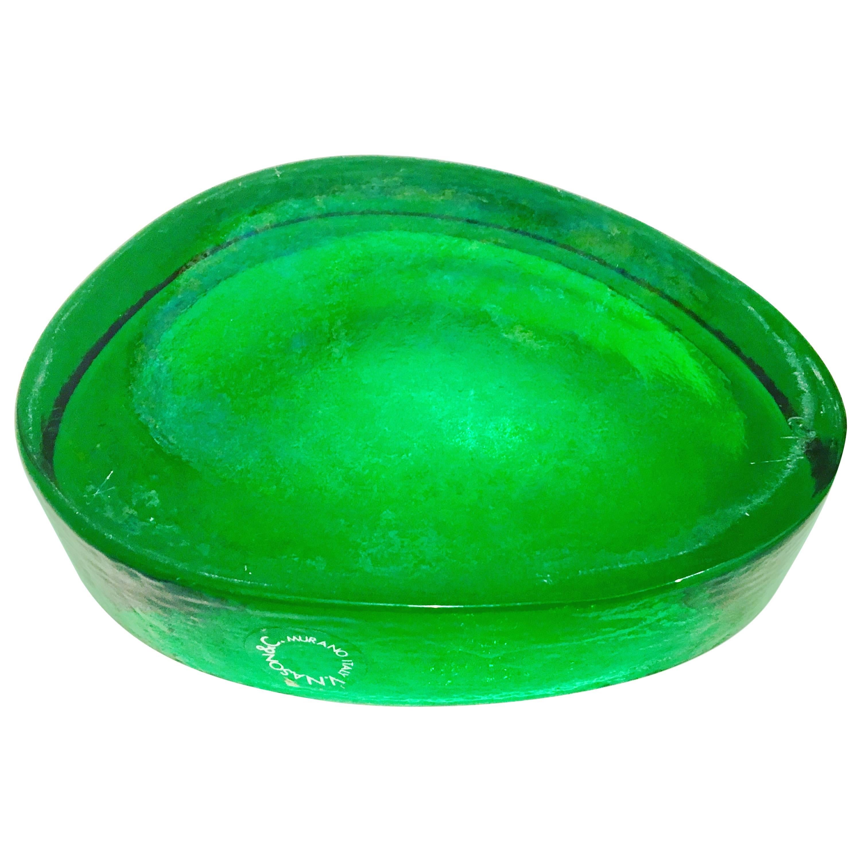 Italian Murano Freeform Glass Dish or Bowl by Vincenzo Nason